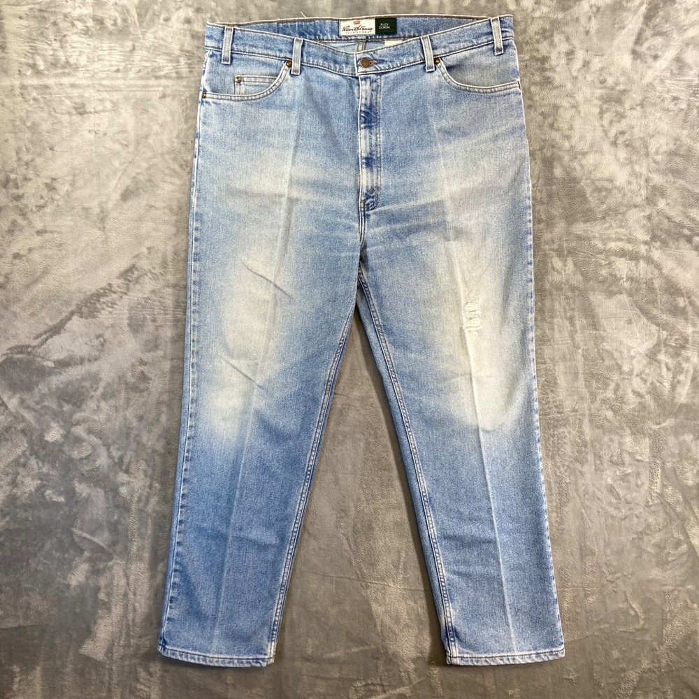 Vintage Levi's Signature 540 Flex Denim Jeans Mens 42x30 Light Wash Distressed